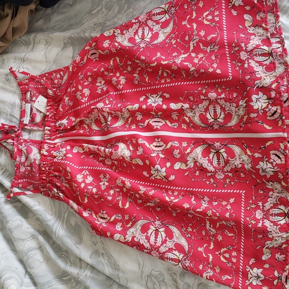 Pink floral tank top from New York and Company